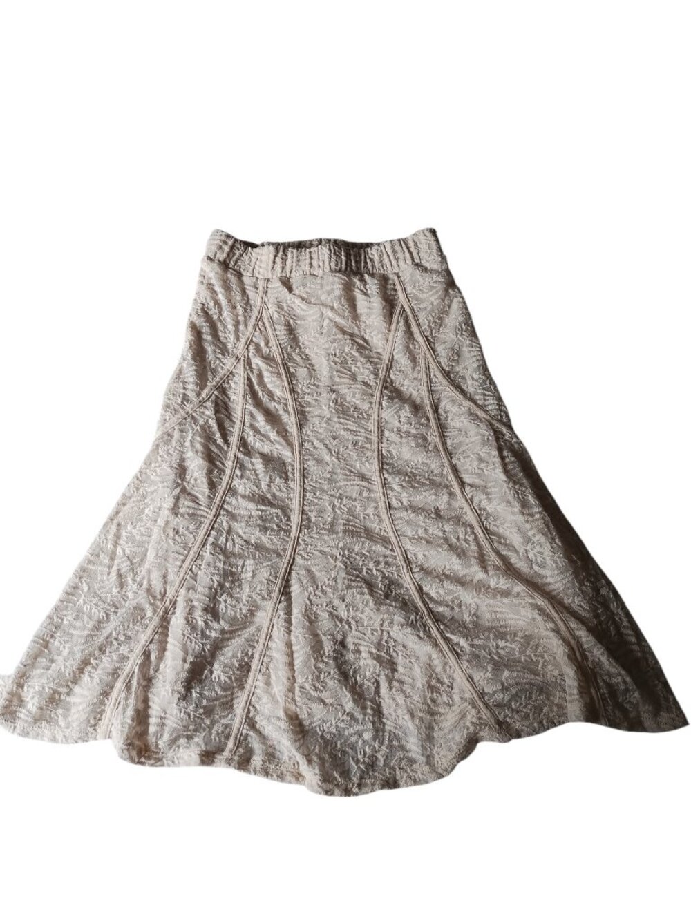 CIRANA Cream A-line Paneled Lace Skirt
